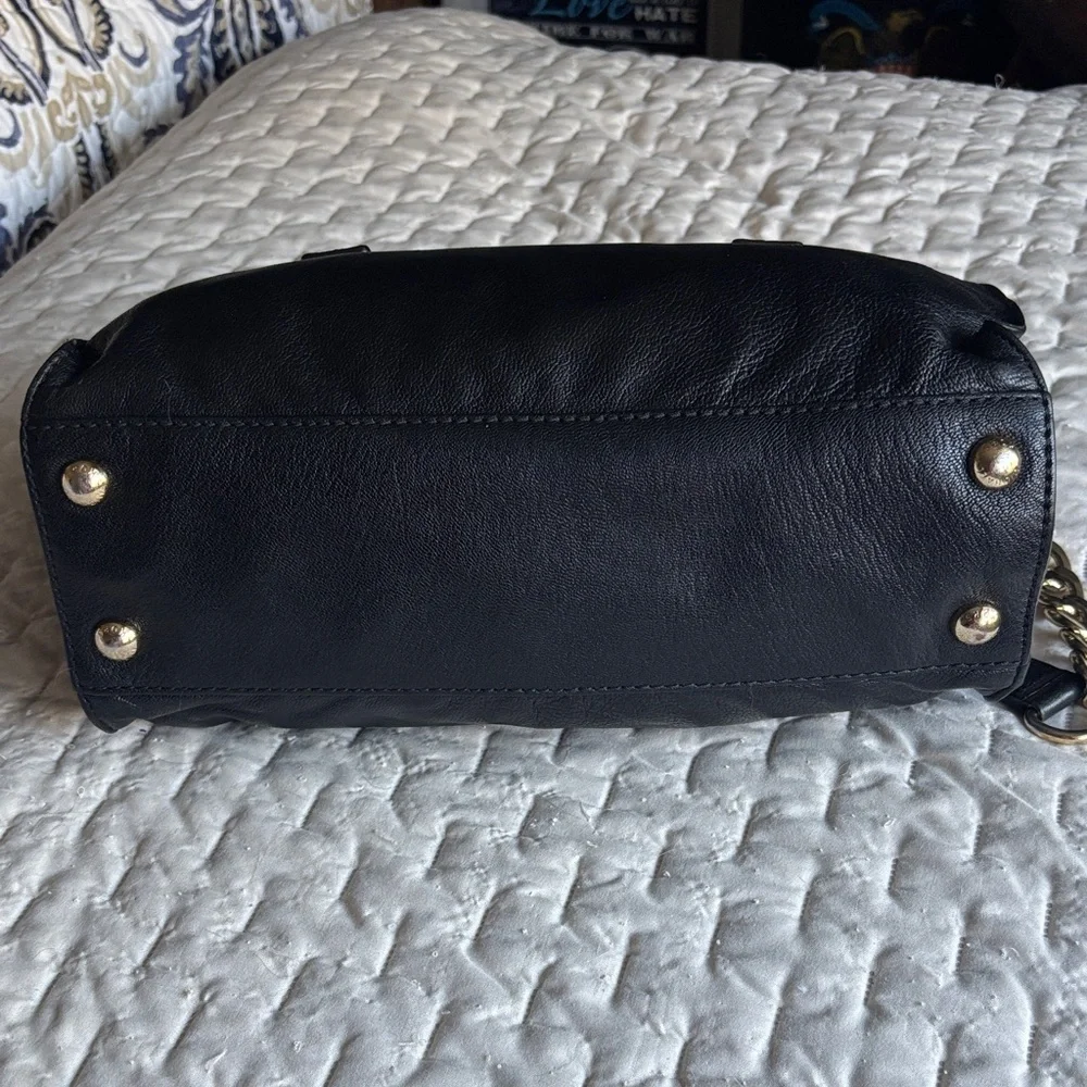 Michael Kors Black Satchel with Gold Accents